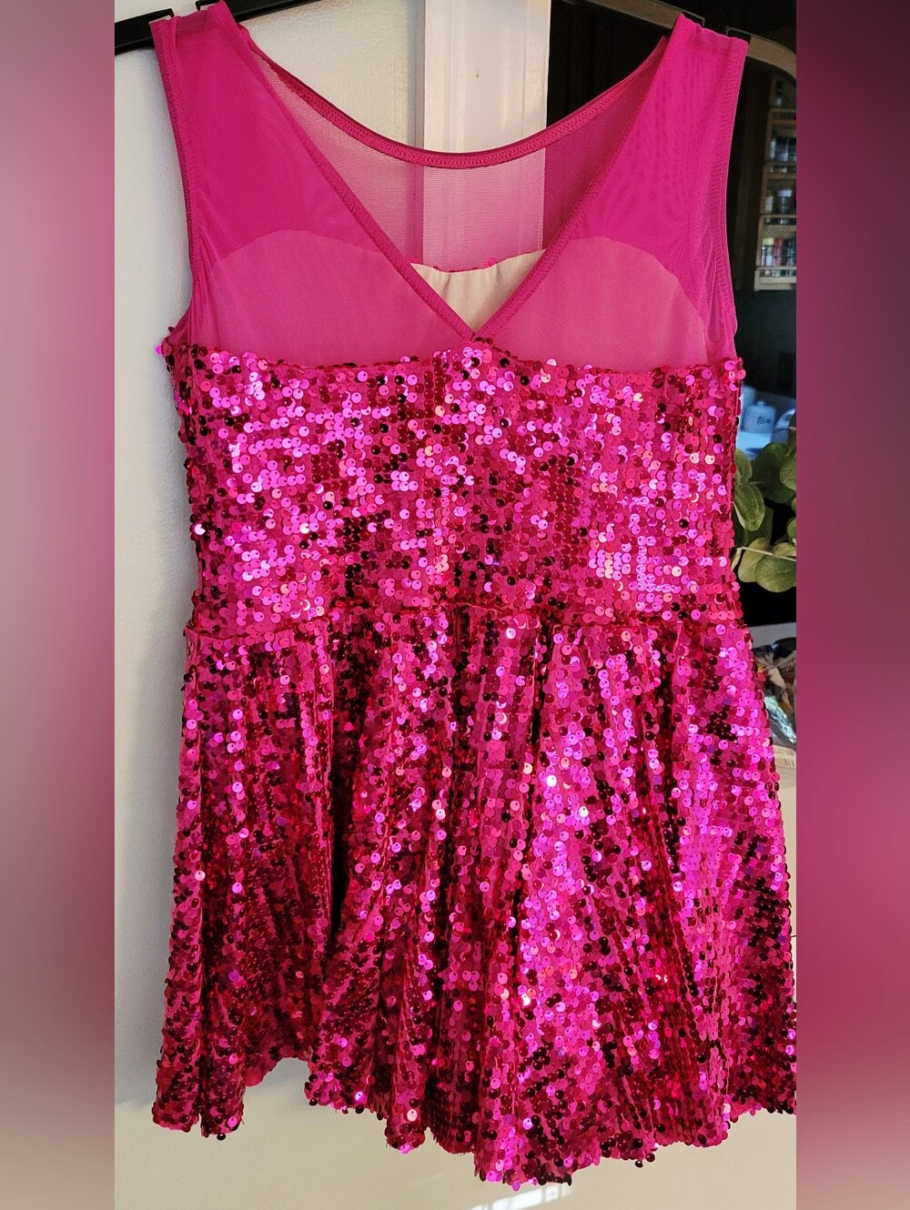 Girls' Hot Pink Sequin Costume